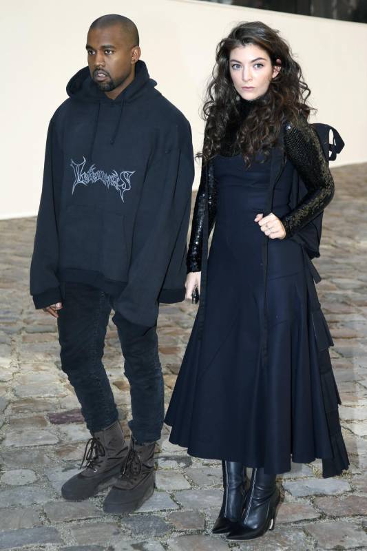 El rapero estadounidense Kanye West y la cantante Lorde. FOTO Reuters