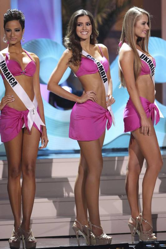 La felicidad de Paulina Vega era notoria cuando fue incluida en las 10 finalistas. FOTO AFP