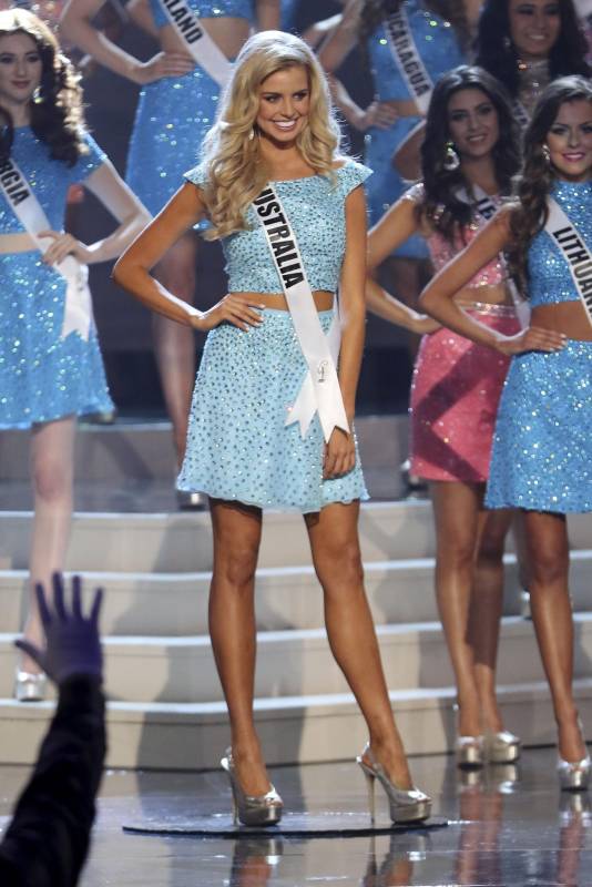Miss Australia fue la última en ser llamada al grupo de 15 semifinalistas. FOTO AFP