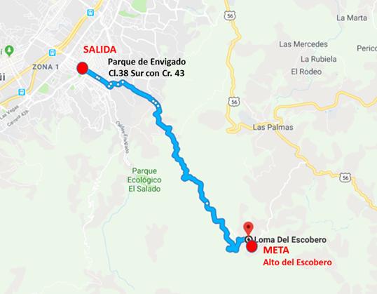 Atención: cierres viales del domingo en Envigado por Reto El Escobero