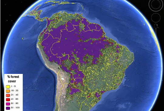 Para ver el mapa debe instalar en su computador Google Earth, inscribirse en la página www.iiasa.ac.at y seguir las instrucciones. FOTO Cortesía