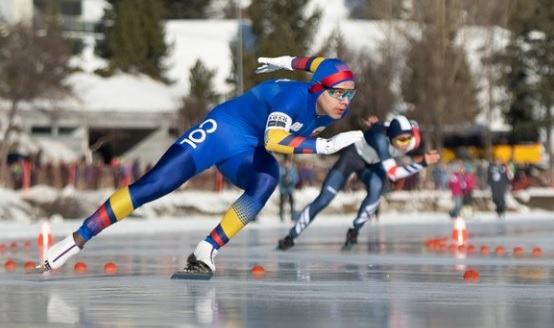 El colombiano Diego Amaya Martínez terminó cuarto en la prueba de los 500 metros speed skating de los Olímpicos Juveniles de Invierno. FOTO CORTESÍA COMITÉ OLIMPICO INTERNACIONAL 