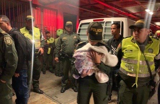 La bebé fue rescatada por la Policía en una vivienda del barrio Ocho de Marzo. FOTO CORTESÍA POLICÍA METROPOLITANA