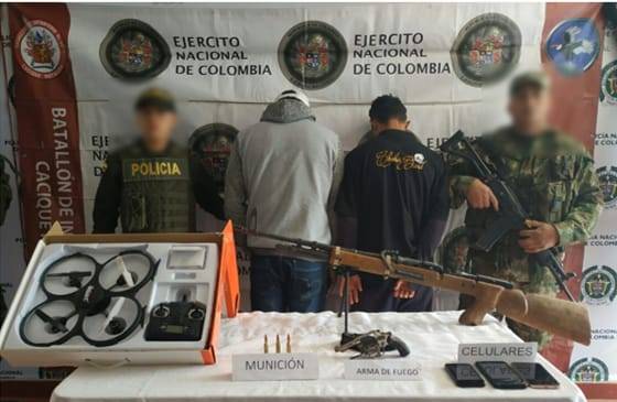 Captura de presuntos integrantes del Clan del Golfo en Urrao, Antioquia. FOTO CORTESÍA EJÉRCITO