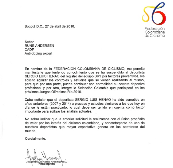 Piden celeridad en resultados de exámenes a Sergio Luis Henao