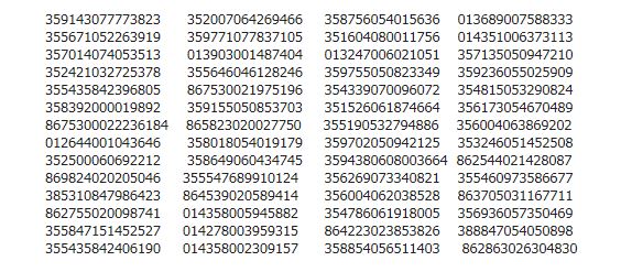 IMEI de los celulares recuperados. FOTO CORTESÍA POLICÍA
