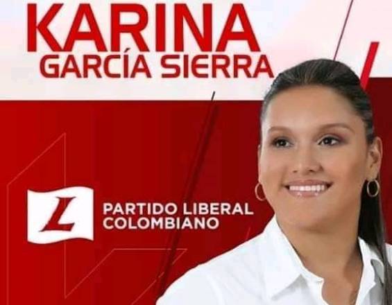 Imagen de la publicidad de la candidata liberal, Karina García. FOTO Cortesía
