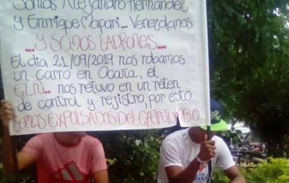 Los delincuentes se movilizaron en el automotor 82 kilómetros hasta el municipio de El Tarra. FOTO CORTESÍA