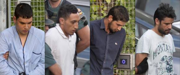 Estos son los cuatro detenidos vivos por los atnetados en España. FOTO: AFP