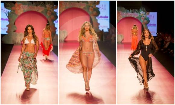Estefania Borge, Cristina Hurtado y Lina Tejeiro en la pasarela Phax, Payless y Tv & Novelas. FOTOS CARLOS VELÁZQUEZ