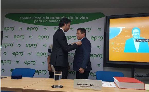 Posesión del gerente Álvaro Guillermo Rendón, quien tiene el reto de sacar adelante a EPM y sus proyectos. Foto: Cortesía 