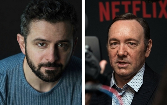 Roberto Cavazos, a la izquierda, se sumó a los testimonios contra el actor Kevin Spacey. FOTOS Facebook.com/yosoyrobcavazos y AFP