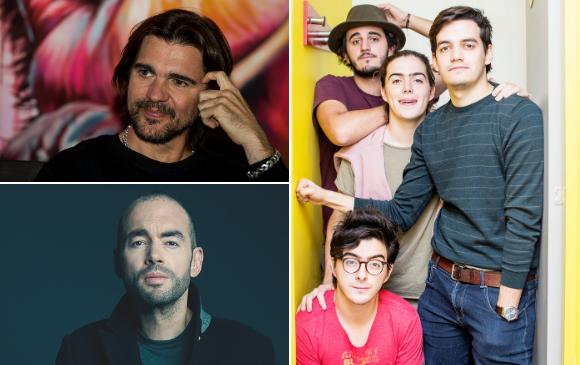 Juanes, Morat y Santiago Cruz estarán en la jornada Un canto x Colombia. FOTOS Julio César Herrera, Mario Valencia y Cortesía, 