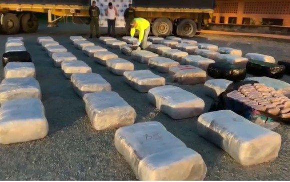 La policía incautó 145 kilos de marihuana. FOTO: CORTESÍA