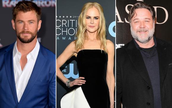 Chris Hemsworth, Nicole Kidman y Russell Crowe son algunas de las estrellas que con sus donaciones y campañas intentan ayudar. FOTOS Sstock y AFP