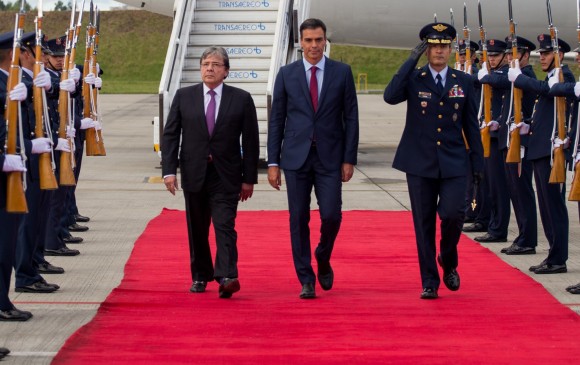 EL jefe del Gobierno español llegó a Colombia el 29 de agosto. FOTO: Cortesía Cancillería
