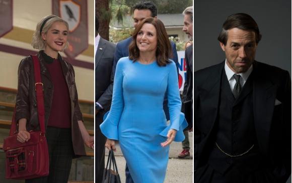 Sabrina, Veep y A very English Scandal son opciones de series para ver este mes. FOTOS Cortesía Netflix, HBO y Canal Sony. 