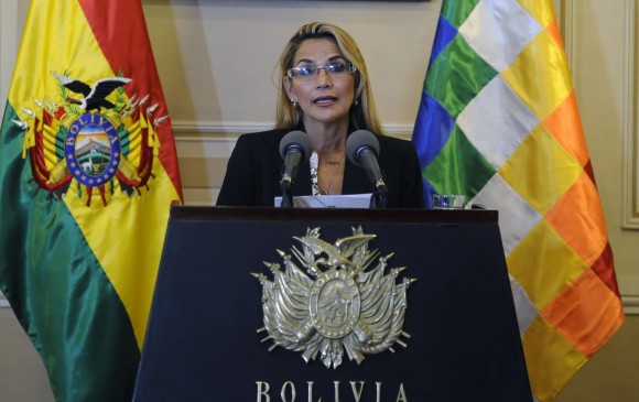 Jeanine Áñez, presidenta interina de Bolivia. FOTO AFP