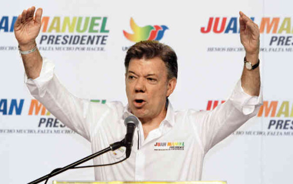 Juan Manuel Santos durante la campaña a la presidencia. FOTO COLPRENSA
