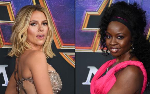 Scarlett Johansson y Danai Gurira son La Viuda Negra y Okoye. FOTOS AFP