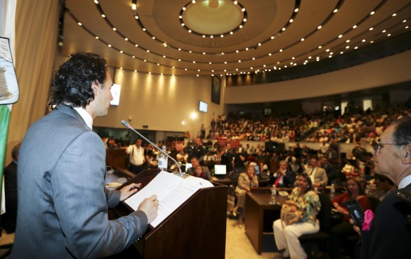 Imagen de una de las sesiones realizadas por el Concejo de Medellín en cabeza de Federico Gutiérrez. FOTO Archivo