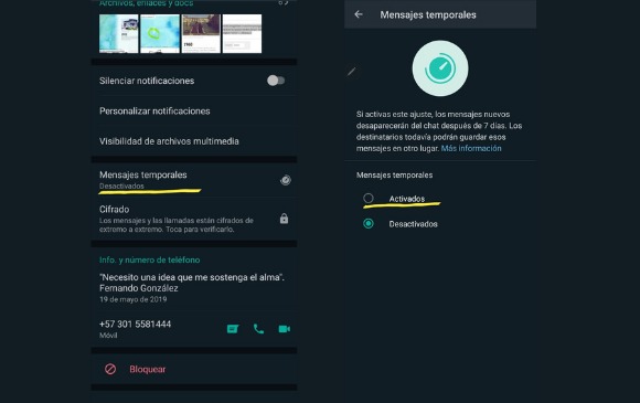 ¿Autodestruir mensajes? La nueva opción de WhatsApp