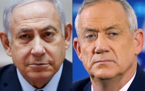 Benjamin Netanyahu (izquierda) y Benny Gantz (derecha). FOTOS AFP