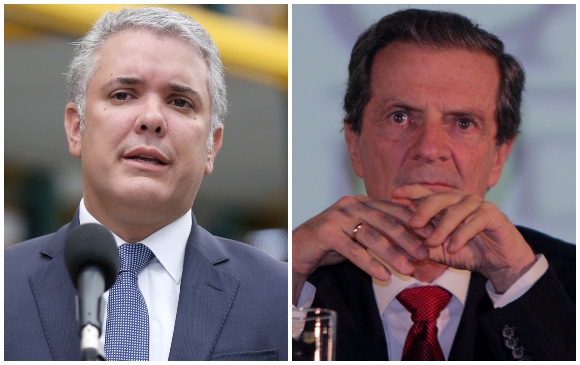 Presidente Iván Duque y exministro del Interior Fernando Londoño. FOTOS COLPRENSA
