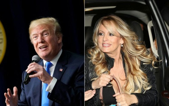 Donald Trump y Stormy Daniels. FOTO AFP