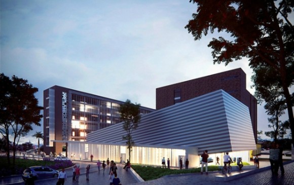 Así será complejo que se construirá en el espacio en el que está ubicado el bloque 11 de la UPB. FOTO CORTESÍA