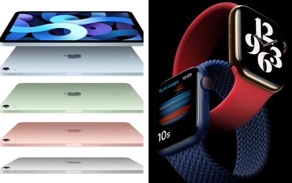 El nuevo iPad Air costará 599 dólares y los relojes inteligentes comenzarán en 399 dólares. Fotos: Capturas de pantalla