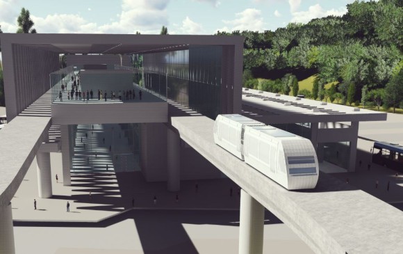Imagen modelada de cómo sería el sistema masivo de Rionegro. FOTO CORTESÍA