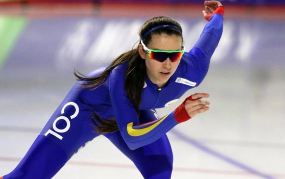 La antioqueña, de 27 años de edad, en acción durante uno de sus entrenamientos en Estados Unidos. FOTO cortesía - fedepatin