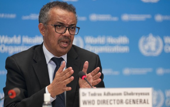 Director general de la OMS, Tedros Adhanom Ghebreyesus. FOTO AFP.