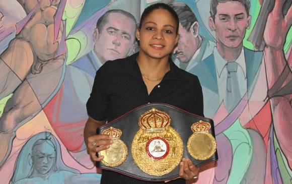 Dayana Cordero, campeona mundial de las 118 libras de AMB. FOTO cortesía Indeportes Antioquia