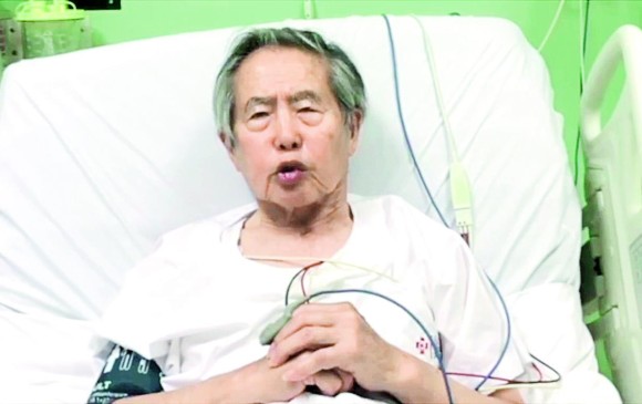 Fujimori envió un video desde el hospital donde estaba siendo atendido. FOTO: Captura de video
