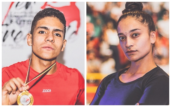 Los antioqueños Sebastián Peña y Fernanda Álvarez se consagraron campeones nacionales en Manizales. Él irá al Mundial Super Ball en Praga. FOTOS CORTESÍA Nicolás González