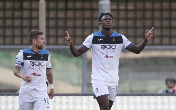 En Italia son habituales las celebraciones de Duván. Sus actuaciones lo ponen en el radar de los más grandes. FOTO efe