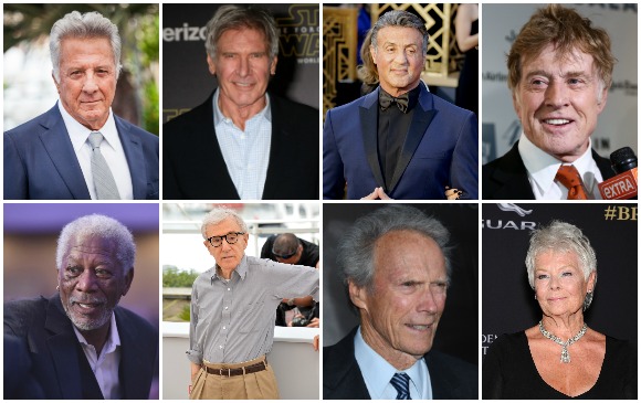 Dustin Hoffman, Harrison Ford, Sylvester Stallone, Robert Redford, Michael Caine, Woody Allen, Clint Eastwood y Judi Dench hacen 