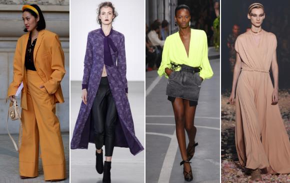 Amarillo mostaza, morado, neones y nudes son colores complicados de usar para algunas personas. FOTOS SSTOCK Y CORTESÍA Fashion Snoops / Inexmoda