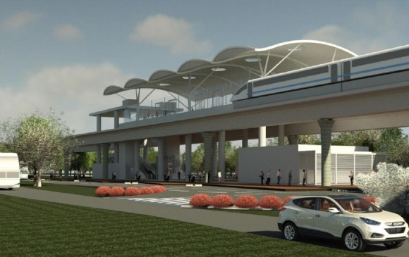  La proyección es que el sistema sea de 17,8 km sobre viaductos elevados, 14 estaciones hasta el aeropuerto José María Córdova y una flota de 28 vehículos, cada uno con capacidad para 120 pasajeros. Foto: cortesía