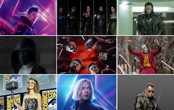 Estos son algunos de los superhéroes y villanos que tienen películas y series listas. FOTOS AFP y Cortesías New Line Cinema, Marvel, Warner Bros., DC Cómics y Amazon Prime. 