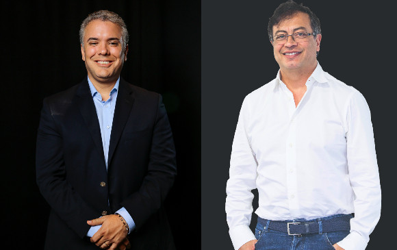 Iván Duque y Gustavo Petro