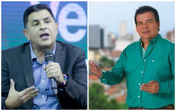 Los dos candidatos punteros, Jorge Iván Ospina y Roberto Ortiz. FOTOS COLPRENSA