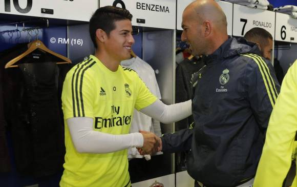 Para Zinedine Zidane, James Rodríguez es un jugador titular, es importante, solo ha jugado menos que sus compañeros. FOTO CORTESÍA