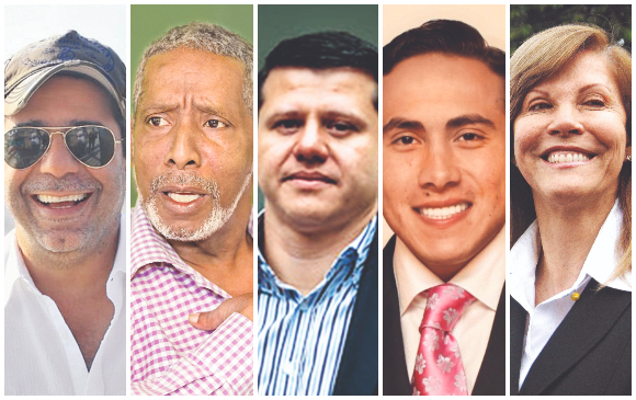 Álex Char (Atlántico); Odín Sánchez (Chocó); Bernardo, el “Ñoño” Elías (Córdoba); Richard Aguilar (Santander) y Dilian Francisca Toro (Valle del Cauca).