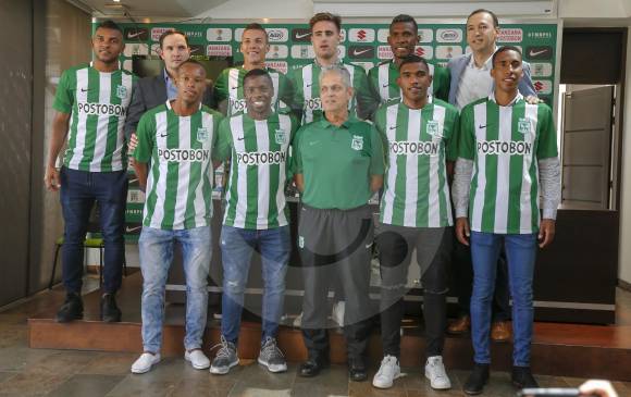 Arriba: Miguel Borja, Víctor Marulanda, Mateus Uribe, Ezequiel Rescaldani, Roderick Miller, Juan Carlos de la Cuesta. Abajo: Edwin Velasco, Cristian Dájome, Reinaldo Rueda, Elkin Blanco y John Mosquera. FOTO Juan A. Sánchez