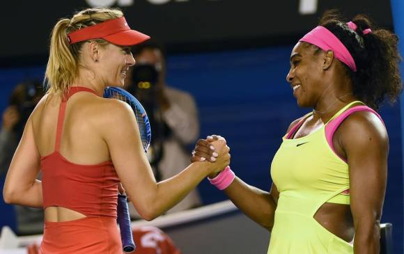 Williams y Sharapova, estaban sembradas 1 y 2 en el abierto de Australia. FOTO AFP