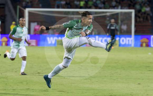 Dayro Moreno acumula 32 goles con Nacional en 45 partidos. Su media goleadora es de 0,72, igualando así la mejor media goleadora de su carrera, la de 2007 con O. Caldas. FOTO Juan a. sánchez