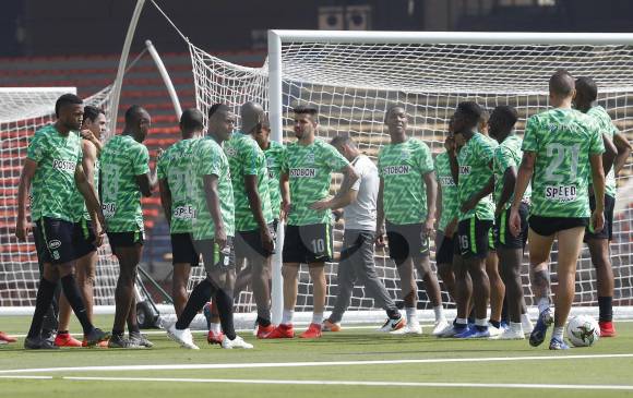 Los jugadores de Nacional se muestran positivos para la recta final del torneo en la que deberán hacer un esfuerzo extra para meterse y permanecer en el grupo de los ocho. FOTO manuel saldarriaga